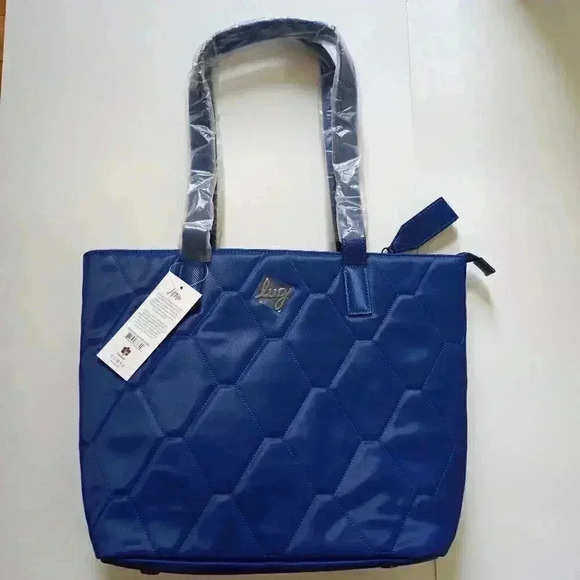 LUG Paddock Tote & Surrey Wallet in Satin Luxe VL (Vegan Leather) - Sapphire - Picture 8 of 16